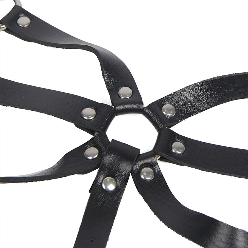 SUBBLIME - KÖRPERHARNESS VERSTELLBARE RIEMEN LEDER SCHWARZ EINE GRÖSSE - Sexotim