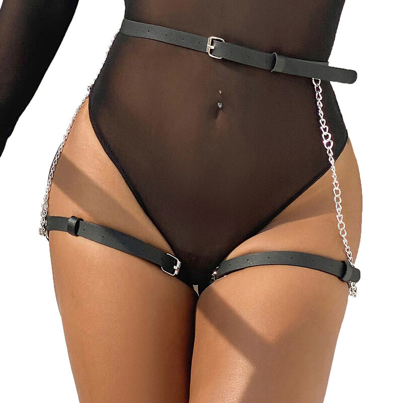 SUBBLIME - LEDERGÜRTEL HARNESS SCHWARZ EINE GRÖSSE - Sexotim