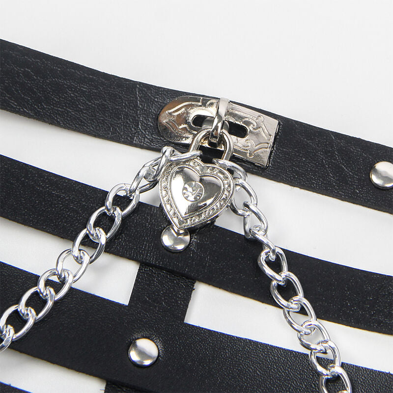 SUBBLIME - KORSETT HARNESS MIT KETTE DETAIL EINE GRÖSSE - Sexotim