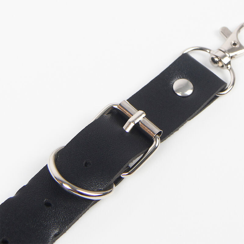 SUBBLIME - GÜRTEL UND STRUMPFBAND MIT RINGEN UND KETTE DETAIL EINE GRÖSSE - Sexotim