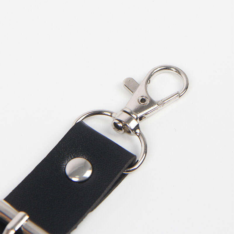 SUBBLIME - GÜRTEL UND STRUMPFBAND MIT RINGEN UND KETTE DETAIL EINE GRÖSSE - Sexotim