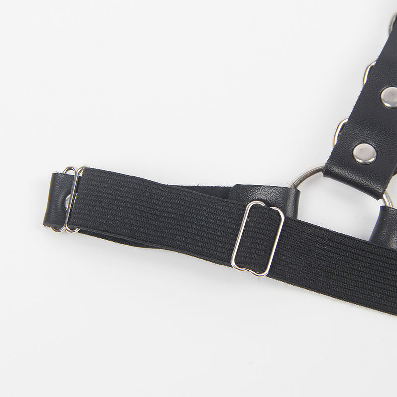 SUBBLIME - GÜRTEL UND STRUMPFBAND MIT RINGEN UND KETTE DETAIL EINE GRÖSSE - Sexotim