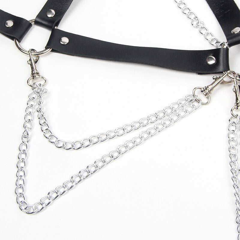 SUBBLIME - HARNESS-BH MIT KETTENDETAIL, EINE GRÖSSE - Sexotim