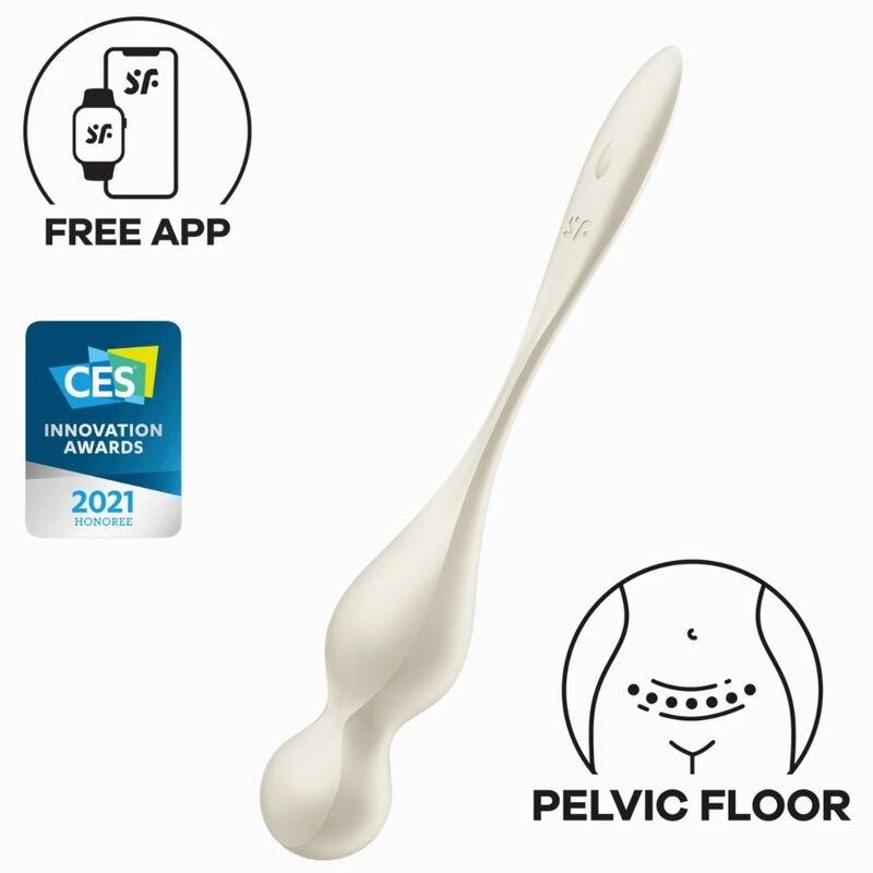 SATISFYER - LOVE BIRDS VIBRIERENDE KEGEL-KUGELN WEISS + KOSTENLOSE APP - Sexotim