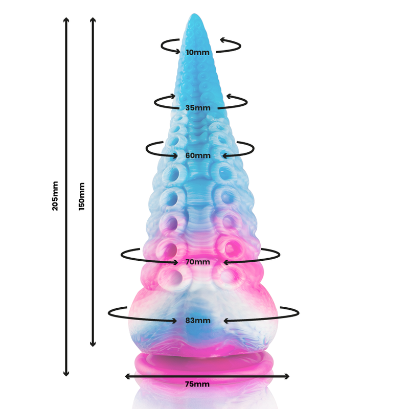 EPIC - PHORCYS BLAUER TENTAKEL-DILDO, GROSSE GRÖSSE - Sexotim