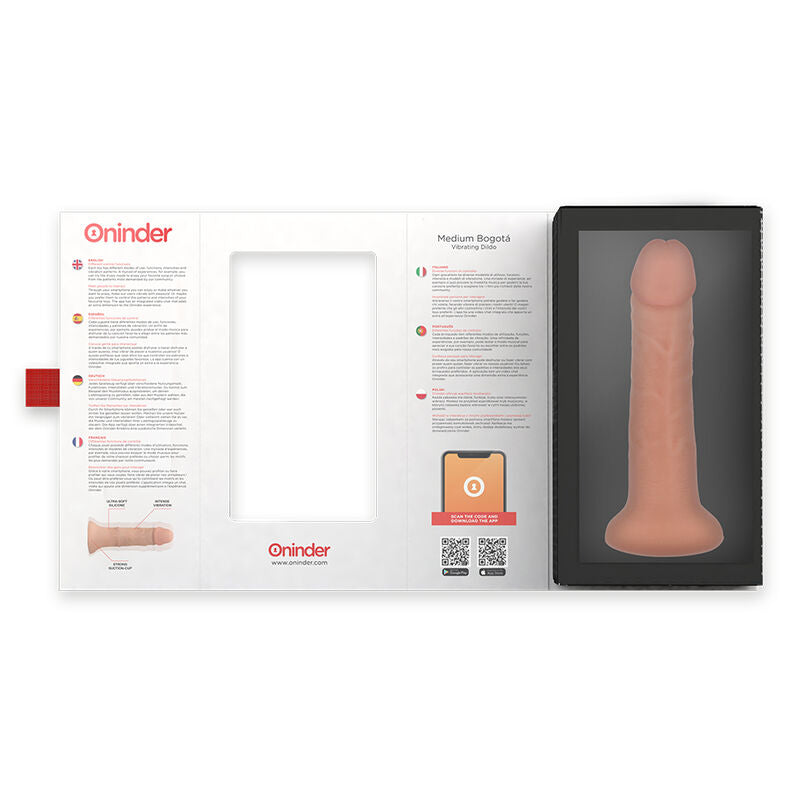 ONINDER - MITTLERER BOGOTÁ-VIBRATORDILDO MIT 9 GESCHWINDIGKEITEN 20 CM -O- 4.2 CM - KOSTENLOSE APP - Sexotim