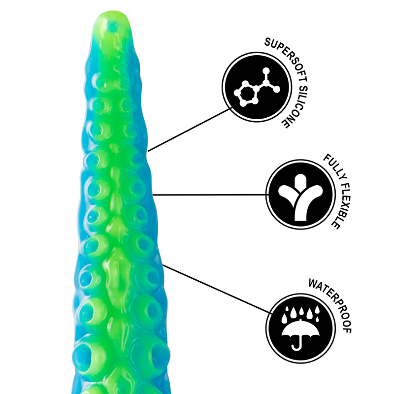 EPIC - SCYLLA FLUORESZIERENDER DÜNNER TENTAKEL-DILDO, GROSSE GRÖSSE - Sexotim