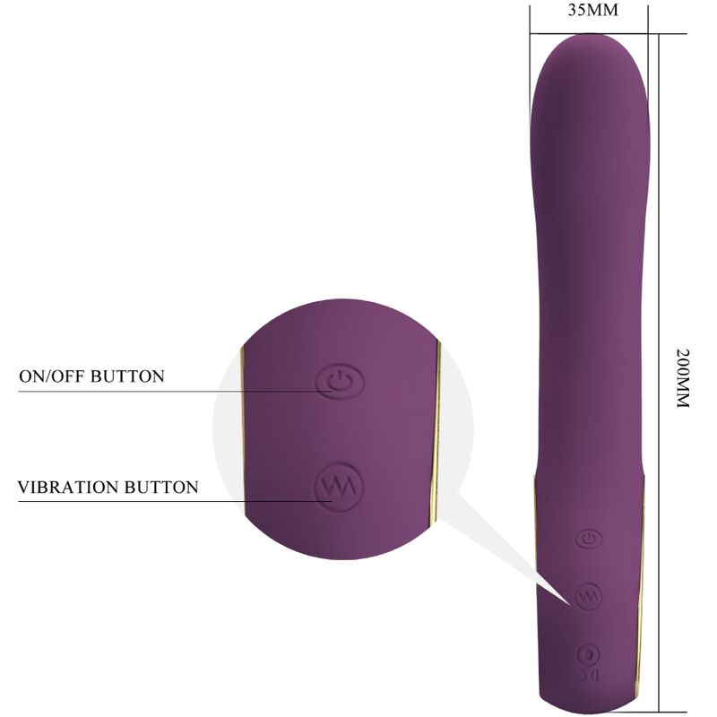 PRETTY LOVE - ETHAN WIEDERAUFLADBARER VIBRATOR LILA - Sexotim