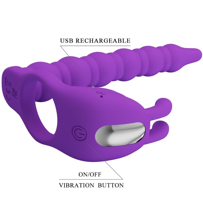 PRETTY LOVE - BLACKNEY PENISRINGE MIT VIBRATOR-PLUG - Sexotim