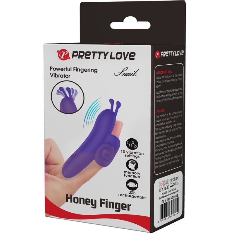 PRETTY LOVE - SNAIL LEISTUNGSSTARKER LILA FINGERSTIMULATOR - Sexotim