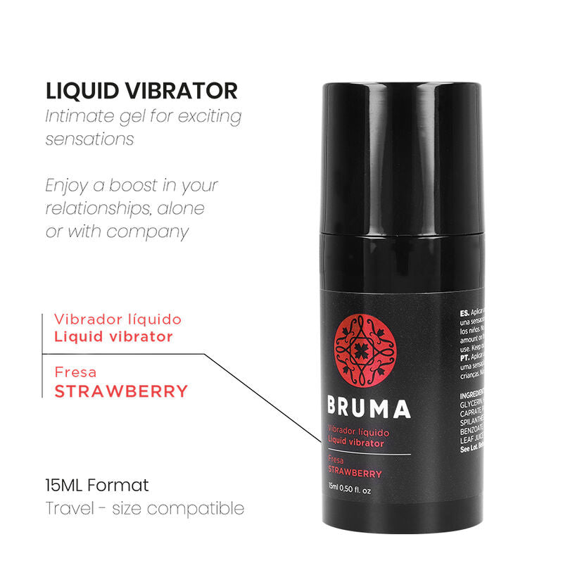 BRUMA - FLÜSSIGER VIBRATOR ULTRA GLEITEND ERDBEERE 15 ML - Sexotim