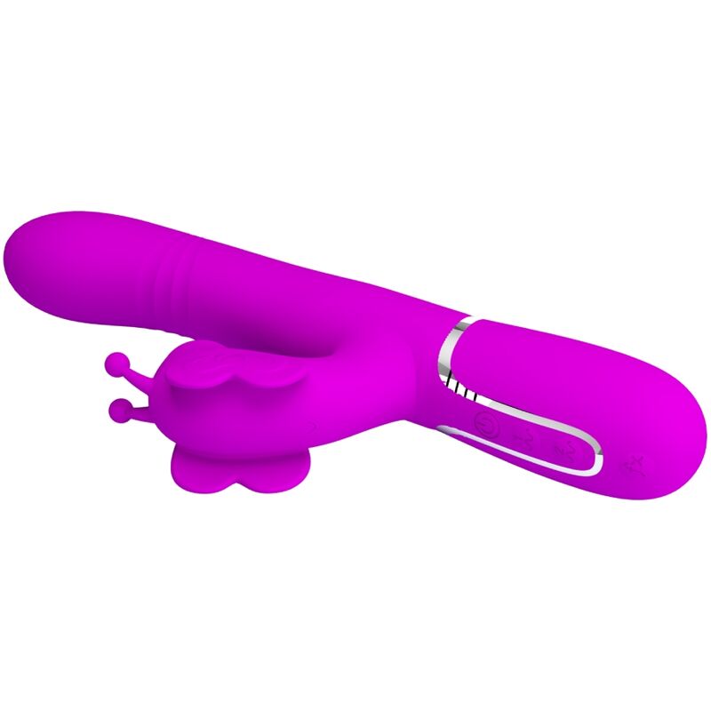 PRETTY LOVE - MULTIFUNKTIONS-KANINCHENVIBRATOR 4 IN 1 SCHMETTERLING FUCHSIA - Sexotim
