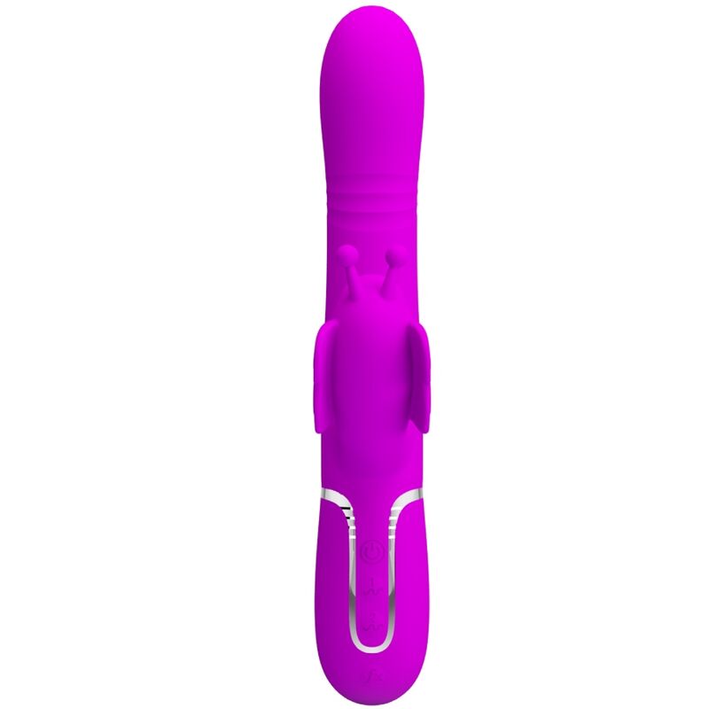 PRETTY LOVE - MULTIFUNKTIONS-KANINCHENVIBRATOR 4 IN 1 SCHMETTERLING FUCHSIA - Sexotim