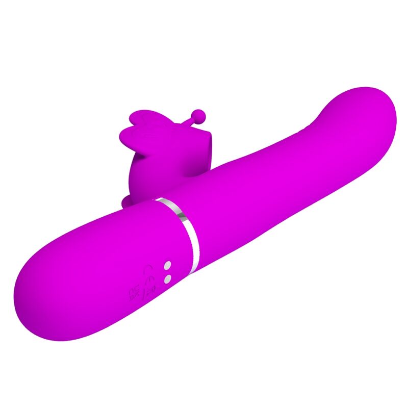 PRETTY LOVE - MULTIFUNKTIONS-KANINCHENVIBRATOR 4 IN 1 SCHMETTERLING FUCHSIA - Sexotim