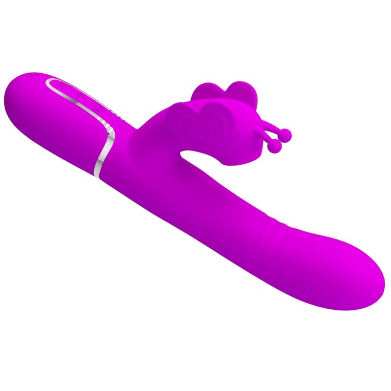 PRETTY LOVE - MULTIFUNKTIONS-KANINCHENVIBRATOR 4 IN 1 SCHMETTERLING FUCHSIA - Sexotim