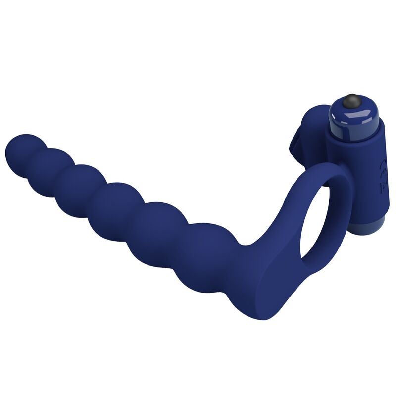 PRETTY LOVE - AJMAL VIBRATIONSRING MIT PLUG BLAU - Sexotim