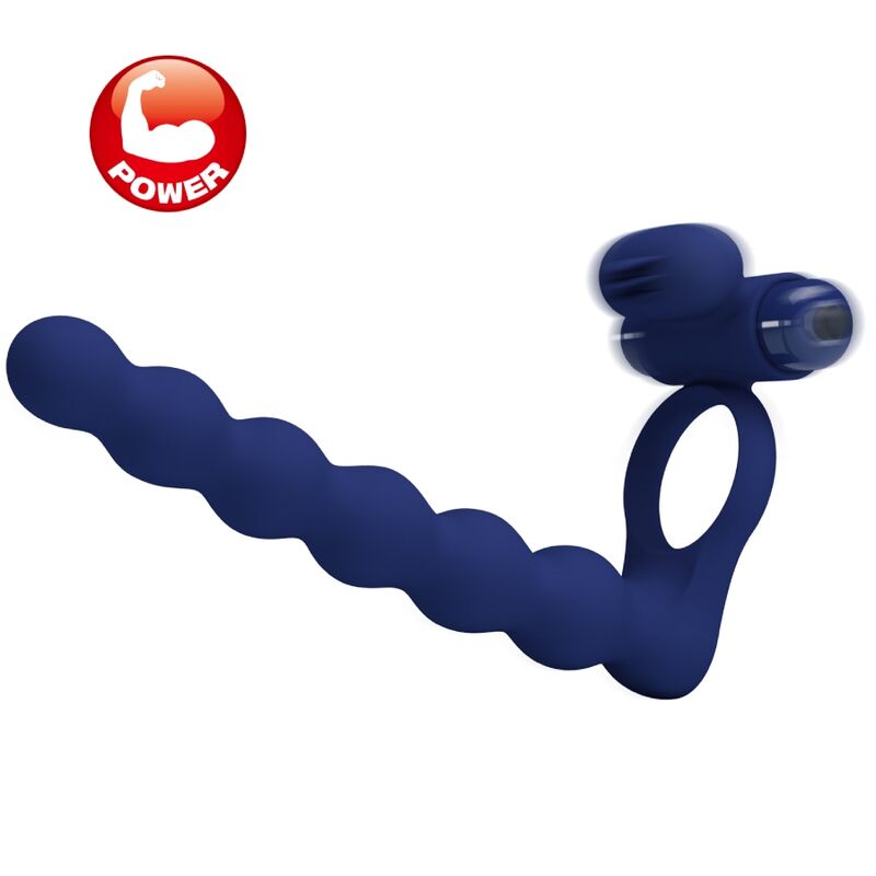 PRETTY LOVE - AJMAL VIBRATIONSRING MIT PLUG BLAU - Sexotim