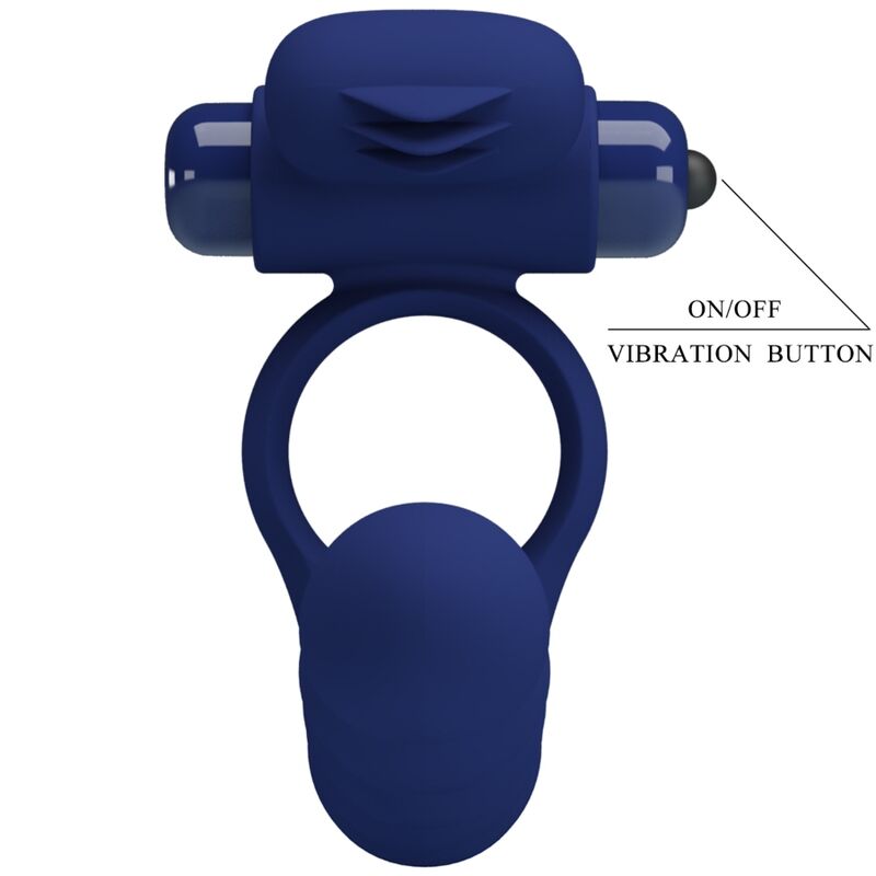 PRETTY LOVE - AJMAL VIBRATIONSRING MIT PLUG BLAU - Sexotim