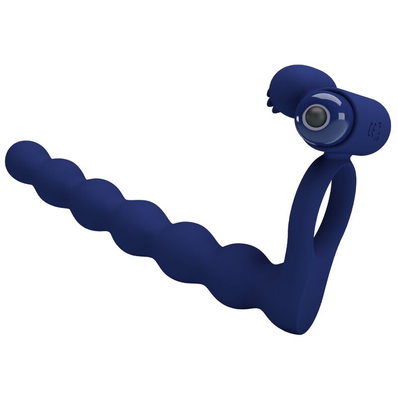 PRETTY LOVE - AJMAL VIBRATIONSRING MIT PLUG BLAU - Sexotim