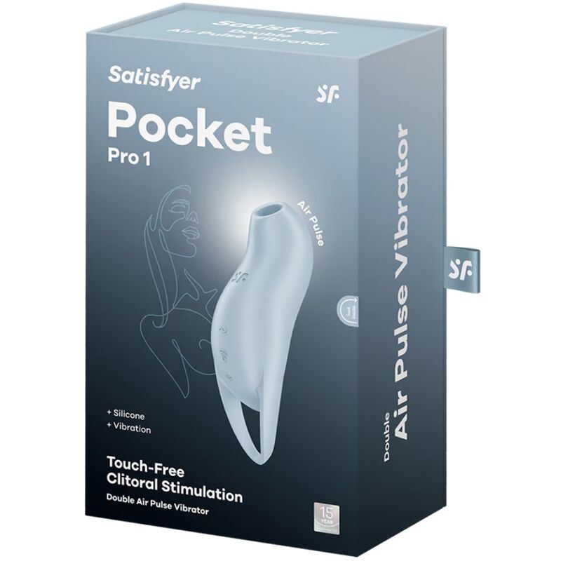 SATISFYER - POCKET PRO 1 KLITORIS-STIMULATOR HELLBLAU - Sexotim