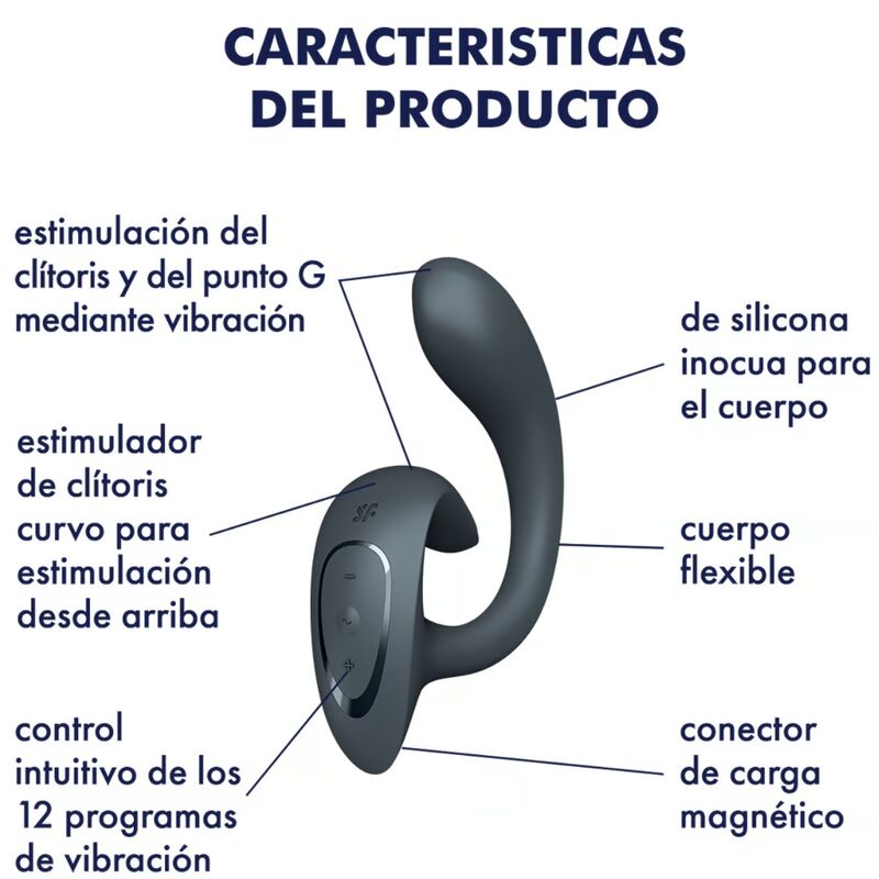 SATISFYER - G FOR GODDESS 1 RABBIT VIBRATOR DUNKELGRAU - Sexotim