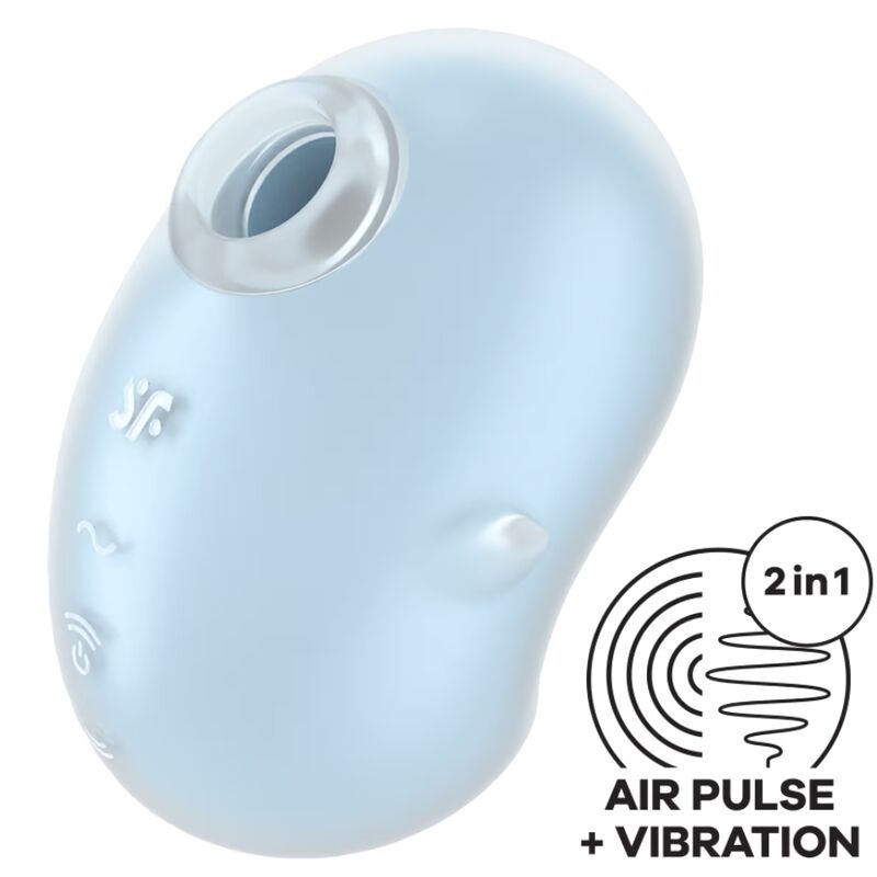 SATISFYER - CUTIE GHOST AUFLEGEVIBRATOR HELLBLAU - Sexotim
