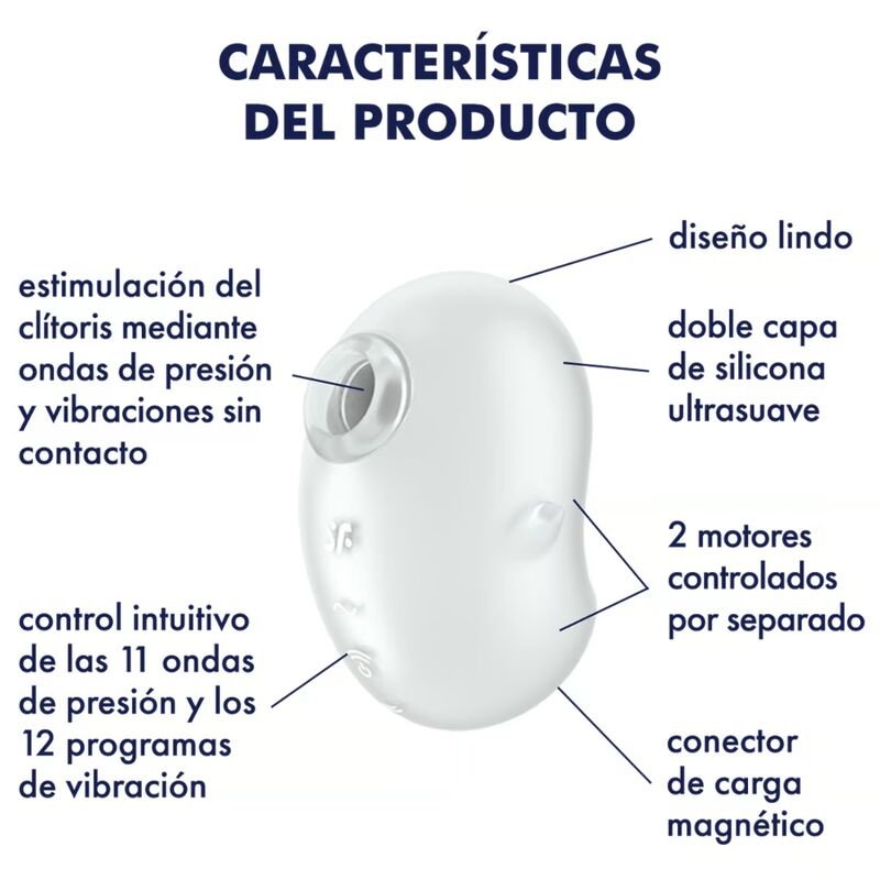 SATISFYER - CUTIE GHOST AUFLEGEVIBRATOR WEISS - Sexotim