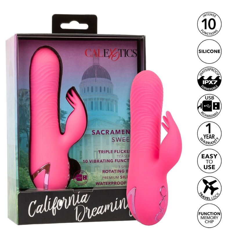 CALEXOTICS - SACRAMENTO SWEETIE VIBRATOR RABBIT PINK VON CALIFORNIA DREAMING - Sexotim