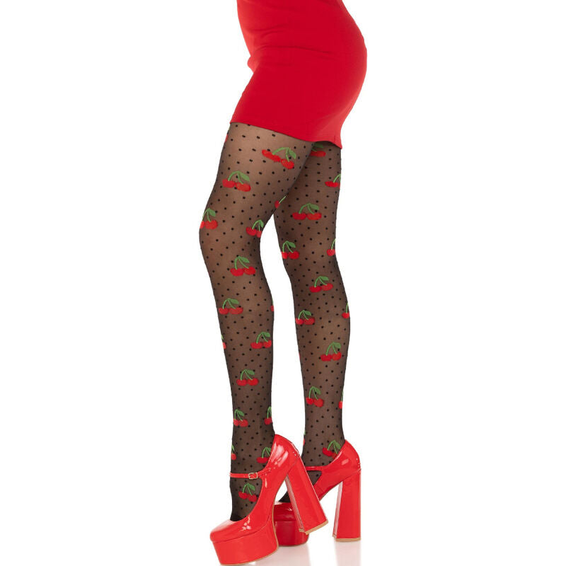 LEG AVENUE - SCHWARZE KIRSCHMUTZFÄNGE STRÜMPFE - Sexotim
