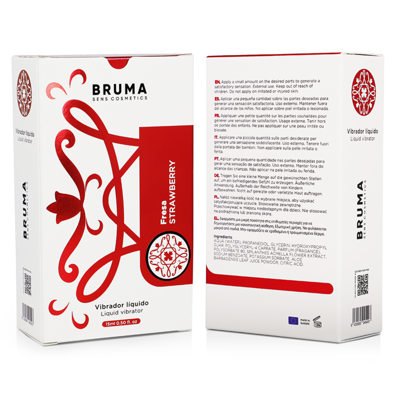 BRUMA - FLÜSSIGER VIBRATOR ULTRA GLEITEND ERDBEERE 15 ML - Sexotim