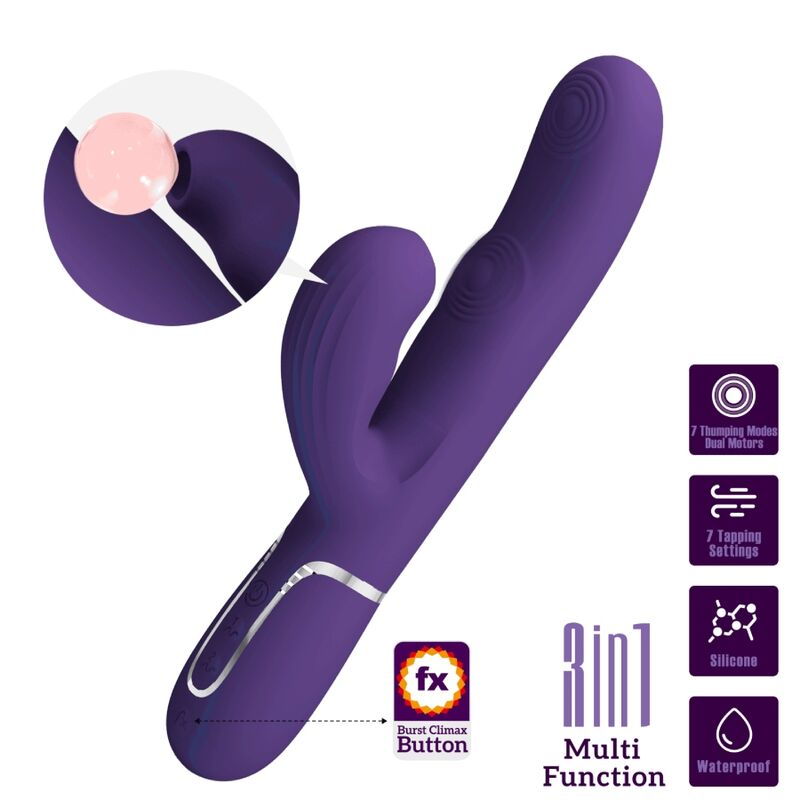 PRETTY LOVE - PERLITA G-SPOT VIBRATOR 3 IN 1 MULTIFUNKTIONS-LILA - Sexotim