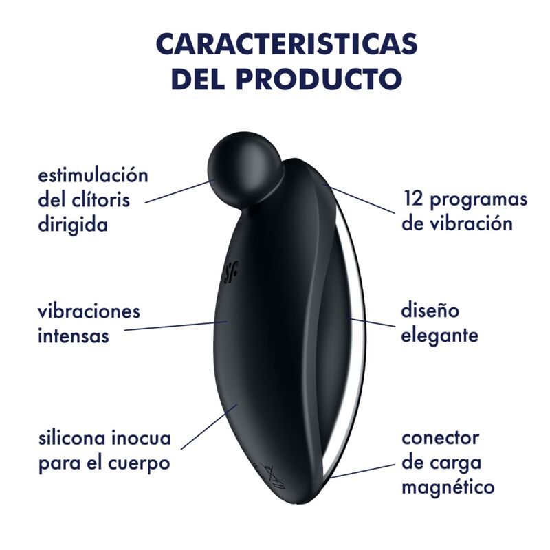 SATISFYER - SPOT ON 2 AUFLEGEVIBRATOR SCHWARZ - Sexotim