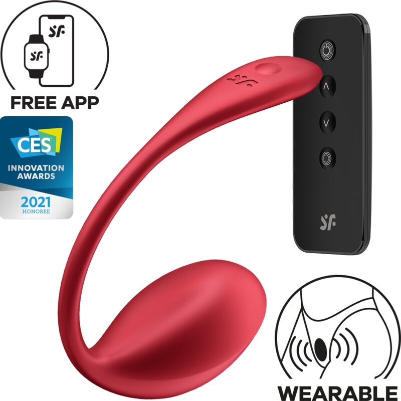 SATISFYER - SHINY PETAL G POINT FERNBEDIENUNGS STIMULATOR ROT KOSTENLOSE APP - Sexotim