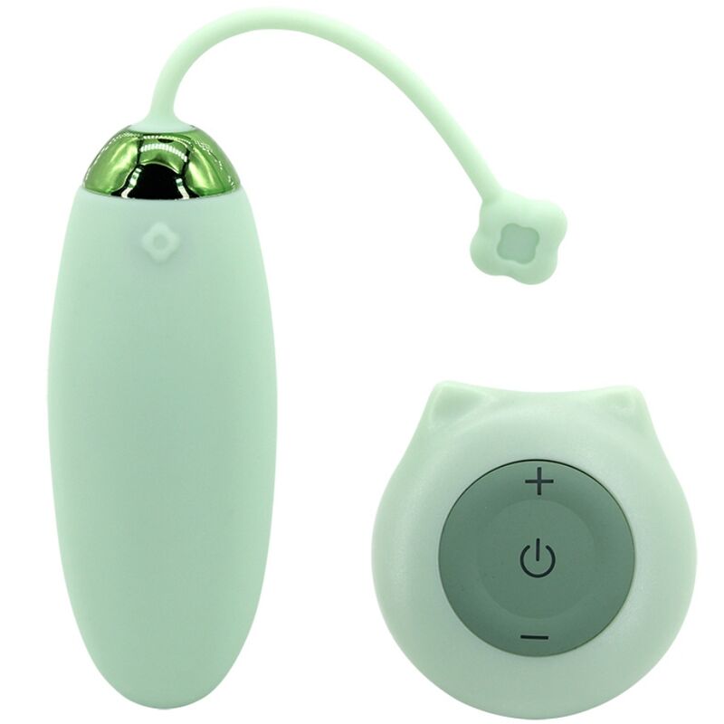 ARMONY - KITTY FUN EI VIBRATOR MIT FERNBEDIENUNG, 10 VIBRATIONEN, GRÜN - Sexotim