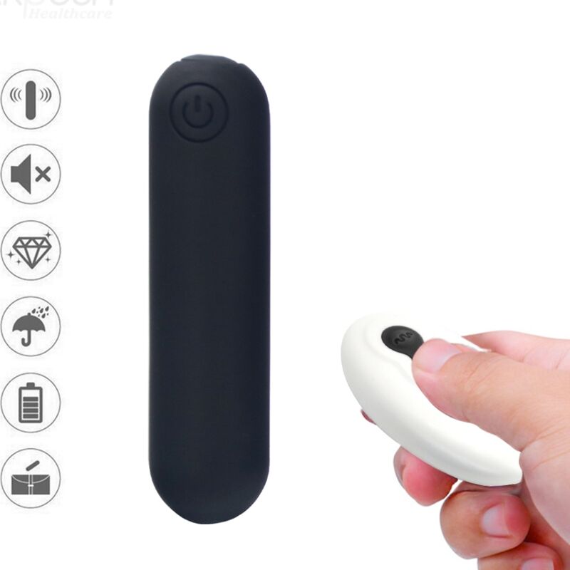 ARMONY - SPLASH JOLINE VIBRATOR BULLET SILIKON MIT FERNBEDIENUNG, 10 VIBRATIONEN 65 X 15 CM SCHWARZ - Sexotim
