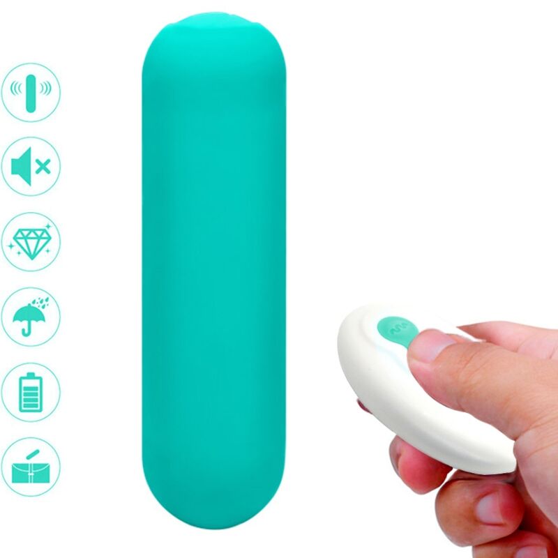 ARMONY - SPLASH JOIE VIBRATOR BULLET SILIKON MIT FERNBEDIENUNG, 10 VIBRATIONEN 75 X 19 CM GRÜN - Sexotim