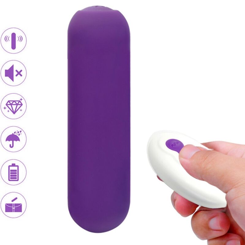 ARMONY - SPLASH JOIE VIBRATOR BULLET SILIKON MIT FERNBEDIENUNG, 10 VIBRATIONEN 75 X 19 CM LILA - Sexotim
