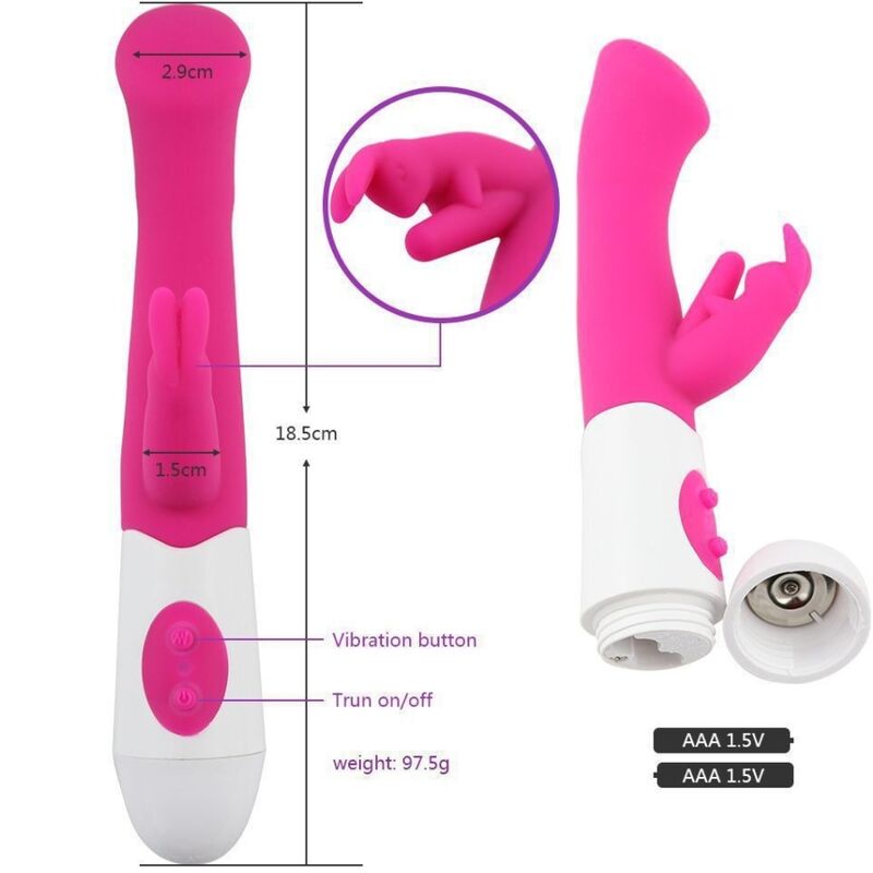 ARMONY - RABBIT VIBRATOR & STIMULATOR G-SPOT 10 VIBRATIONSMODI ROSA - Sexotim