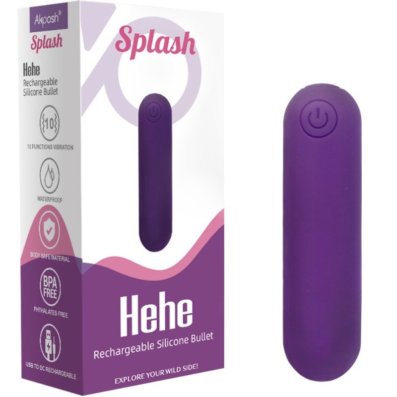 ARMONY - SPLASH HEHE VIBRATOR BULLET SILIKON 10 VIBRATIONEN 65 X 15 CM LILA - Sexotim
