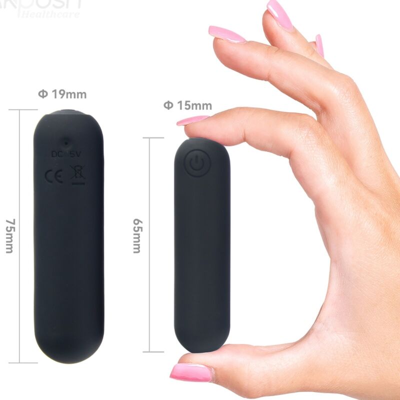 ARMONY - SPLASH HAHA VIBRATOR BULLET SILIKON 10 VIBRATIONEN 75 X 19 CM SCHWARZ - Sexotim