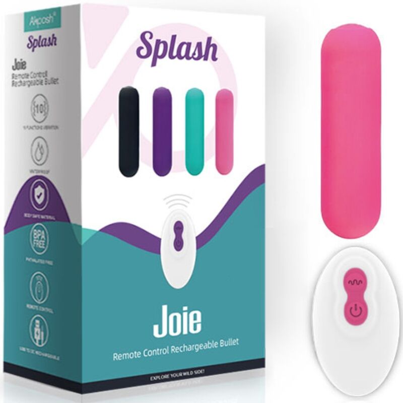 ARMONY - SPLASH JOIE VIBRATOR BULLET SILIKON MIT FERNBEDIENUNG, 10 VIBRATIONEN 75 X 19 CM ROSA - Sexotim