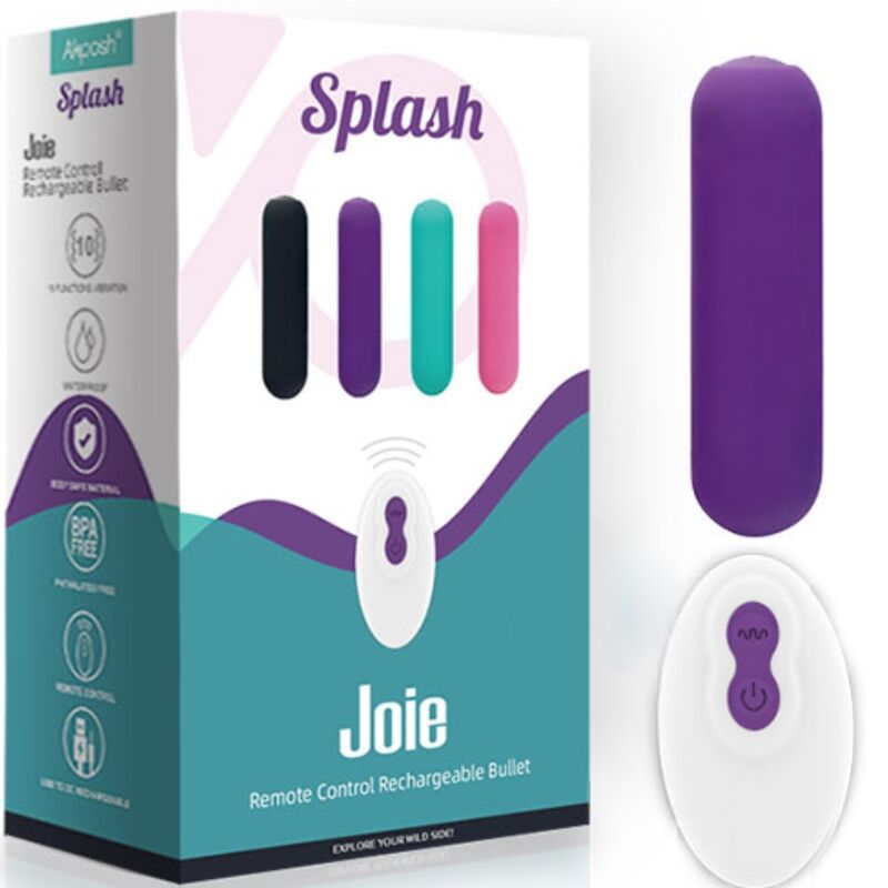ARMONY - SPLASH JOIE VIBRATOR BULLET SILIKON MIT FERNBEDIENUNG, 10 VIBRATIONEN 75 X 19 CM LILA - Sexotim