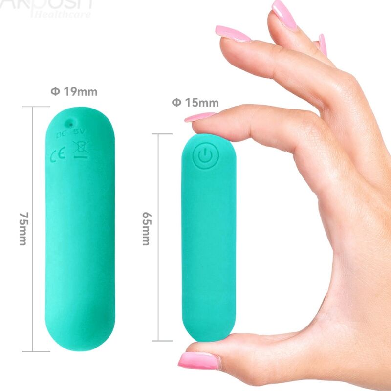 ARMONY - SPLASH HAHA VIBRATOR BULLET SILIKON 10 VIBRATIONEN 75 X 19 CM GRÜN - Sexotim