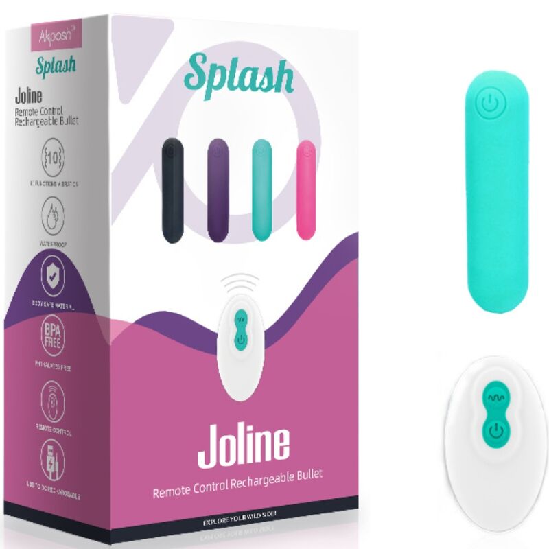 ARMONY - SPLASH JOLINE VIBRATOR BULLET SILIKON FERNBEDIENUNG 10 VIBRATIONEN 65 X 15 CM GRÜN - Sexotim