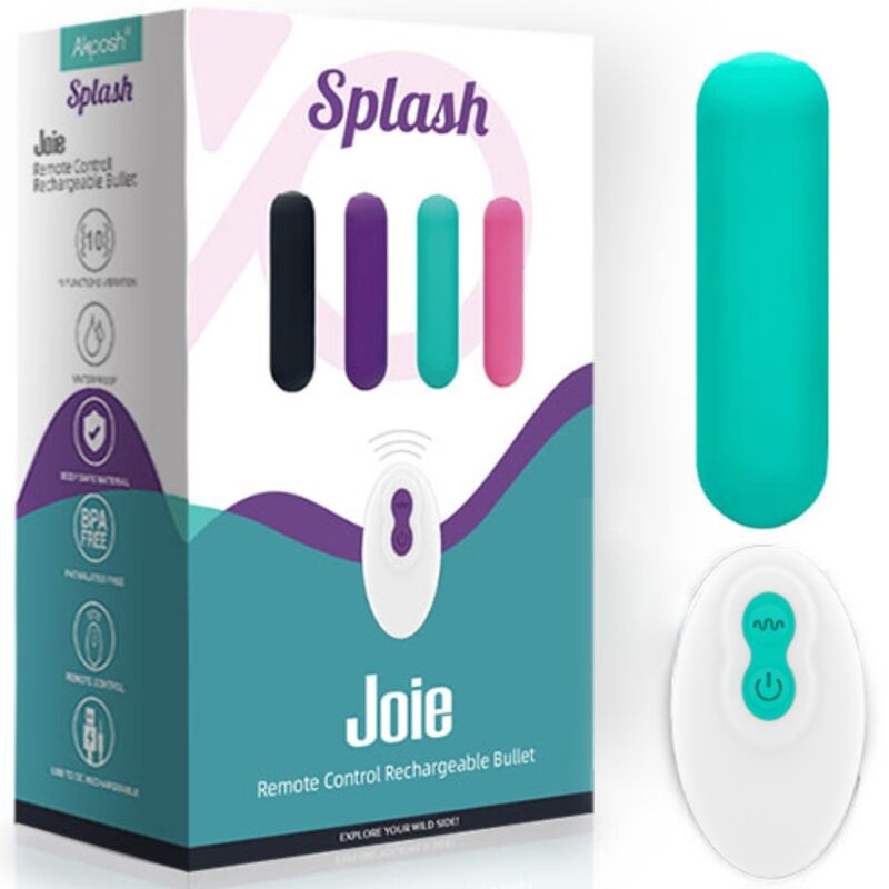 ARMONY - SPLASH JOIE VIBRATOR BULLET SILIKON MIT FERNBEDIENUNG, 10 VIBRATIONEN 75 X 19 CM GRÜN - Sexotim