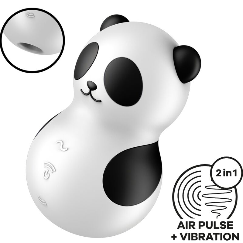 SATISFYER - POCKET PANDA STIMULATOR & VIBRATOR SCHWARZ WEISS - Sexotim