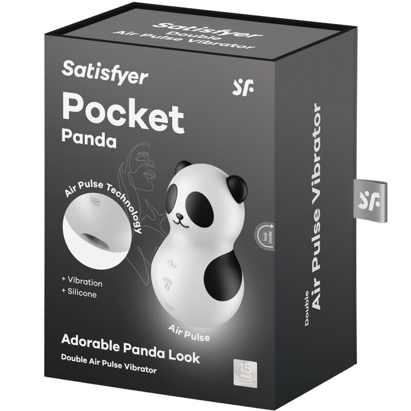 SATISFYER - POCKET PANDA STIMULATOR & VIBRATOR SCHWARZ WEISS - Sexotim