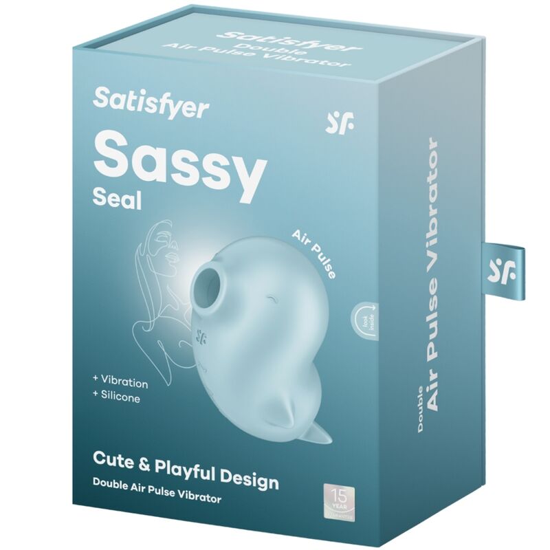 SATISFYER - SASSY SEAL STIMULATOR & VIBRATOR BLAU - Sexotim