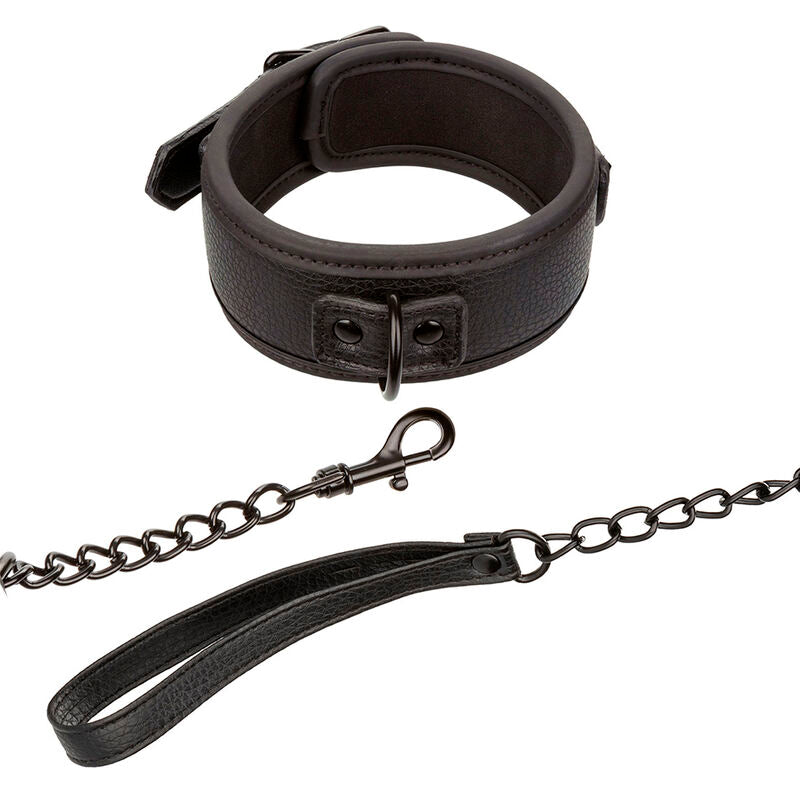 CALEXOTICS - NOCTURNAL HALSBAND & LEINE LEDER VERSTELLBAR SCHWARZ - Sexotim
