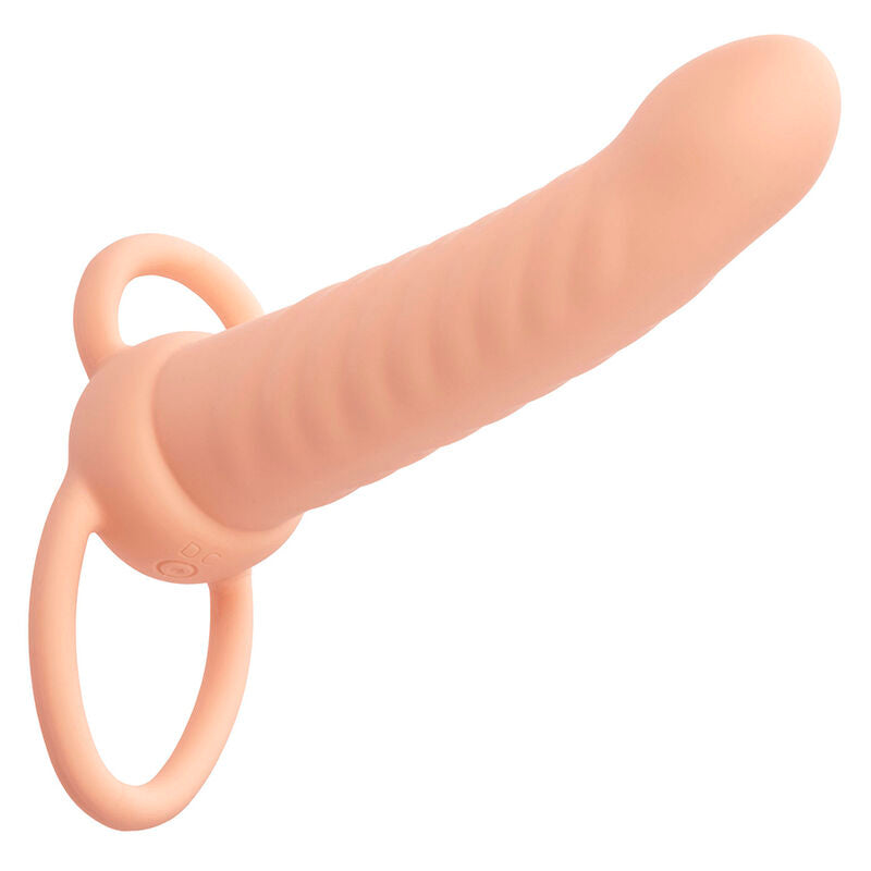 CALEXOTICS - MAXX RIBBED DUAL PENETRATOR MIT 10 VIBRATIONEN, HAUTFARBE - Sexotim